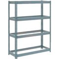 Global Equipment Extra Heavy Duty Shelving 48"W x 12"D x 60"H With 4 Shelves, No Deck, Gray 716940